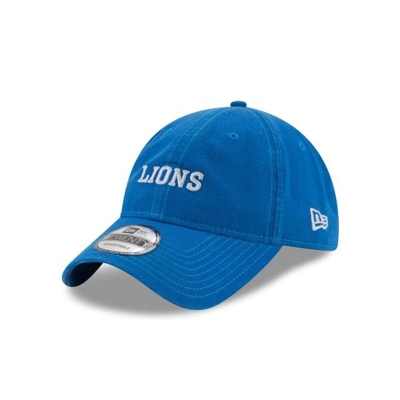 Blue Detroit Lions Hat - New Era NFL Solid Team Hit 9TWENTY Adjustable Caps USA9128763